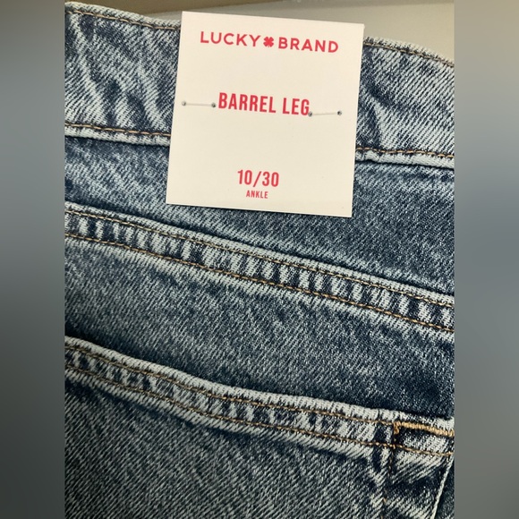 Lucky Brand Barrel Leg Ankle Jeans 10/30 Comfort Stretch Denim - Picture 3 of 5
